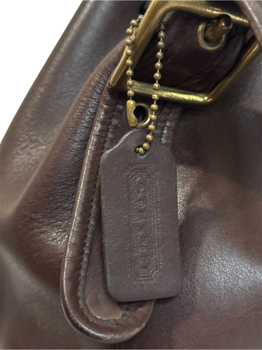 Coach Brown Bucket Leather Drawstring Shoulder Bag 9952 - Picture 6 of 7